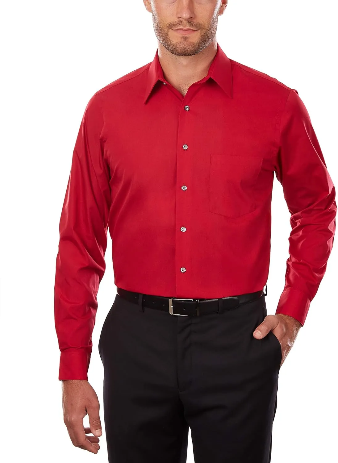 Van Heusen Men's Tall FIT Dress Shirts Poplin