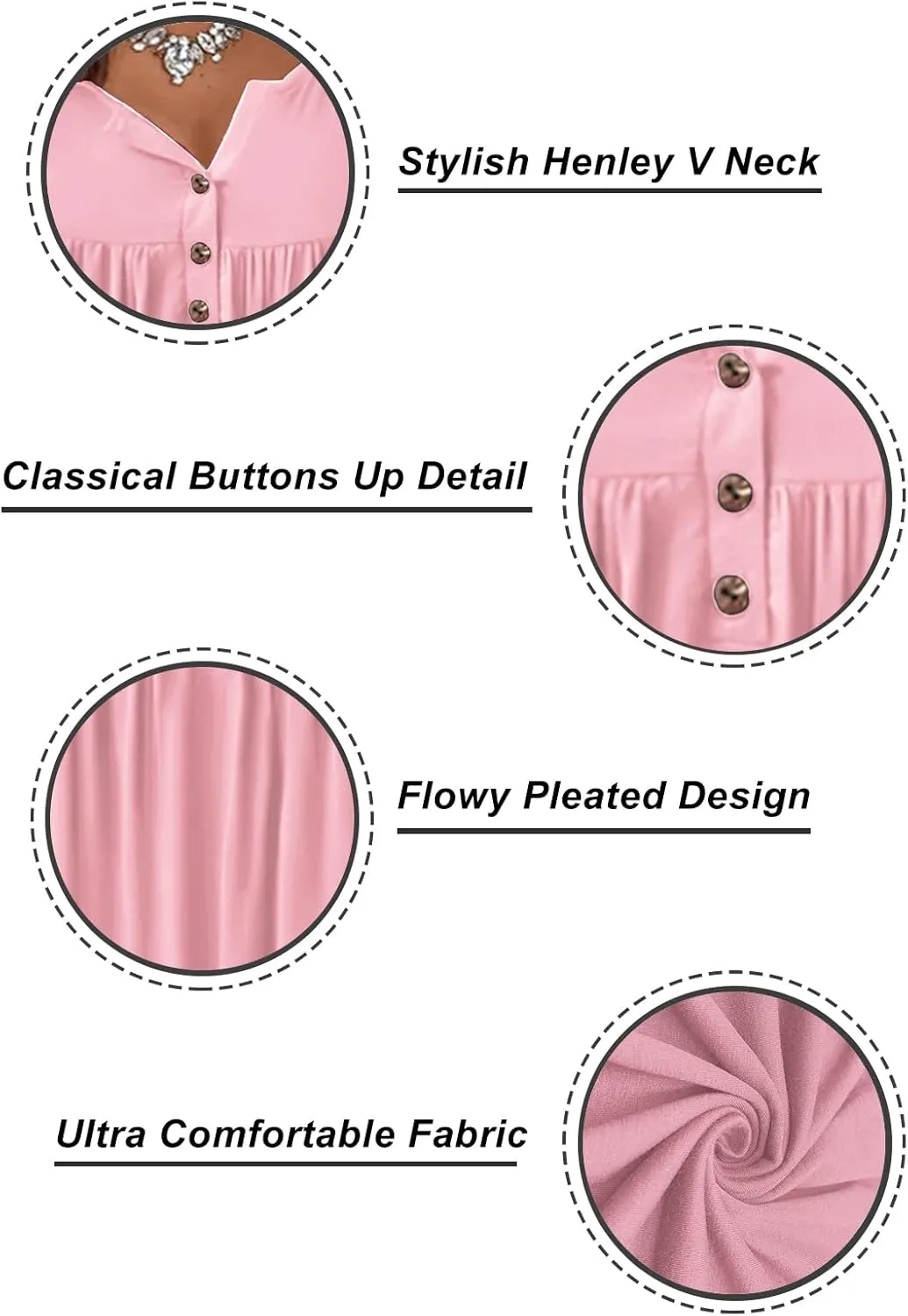 VISLILY Womens-Plus-Size-Tank-Tops Summer Sleeveless Henley Shirts Buttons Up Tunics Flowy Pleated Blouses