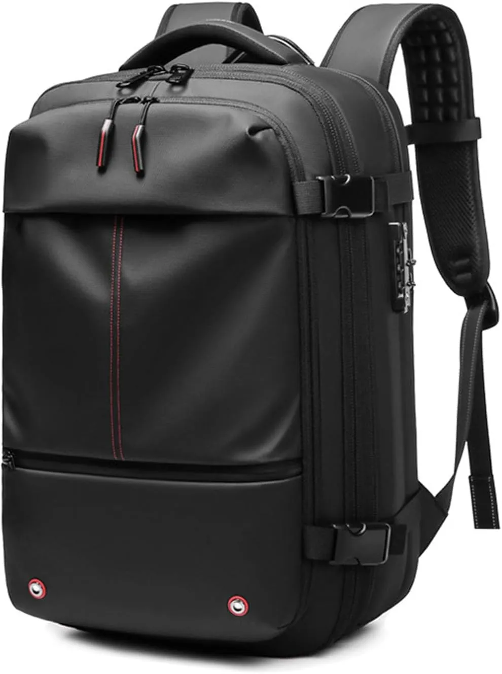 Voyagevac Backpack, Vacpack Backpack with Vacuum,Capacity Expandable Bag with Vacuum Compression Waterproof Pack for Travel (Black)