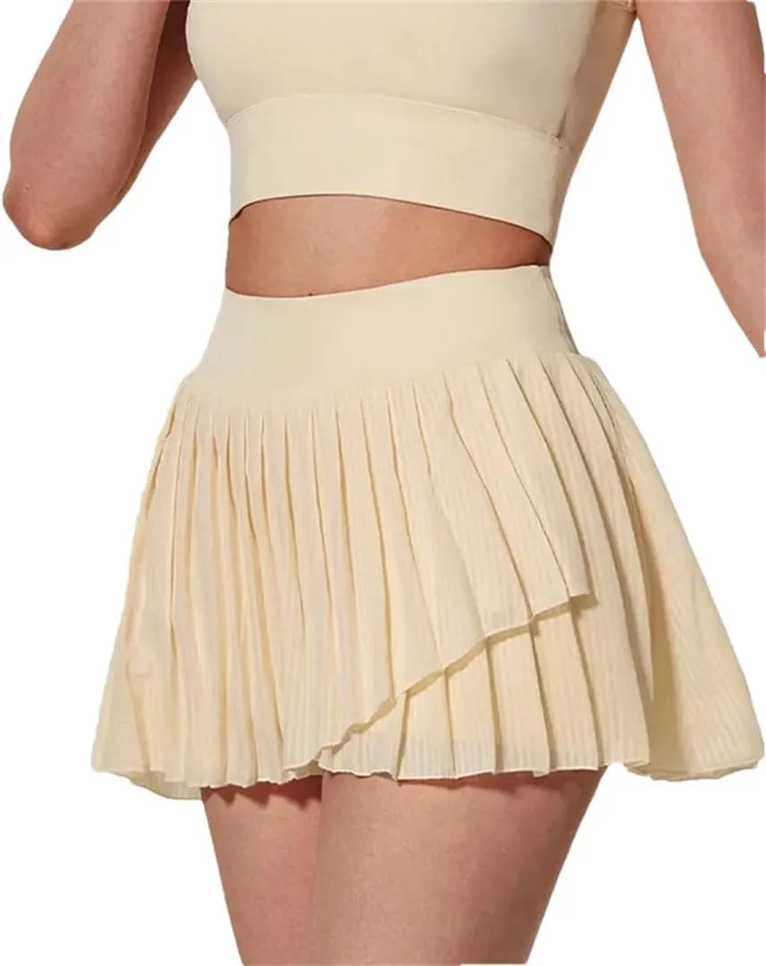 Women Outdoor Tennis Skirt Golf Sports Gym Workout Shorts High Waist Fitness Running Dancing Skort