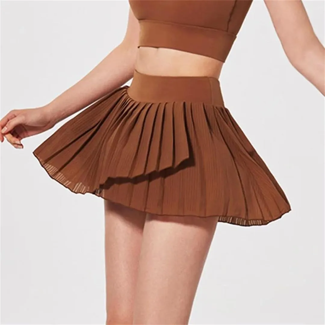 Women Outdoor Tennis Skirt Golf Sports Gym Workout Shorts High Waist Fitness Running Dancing Skort