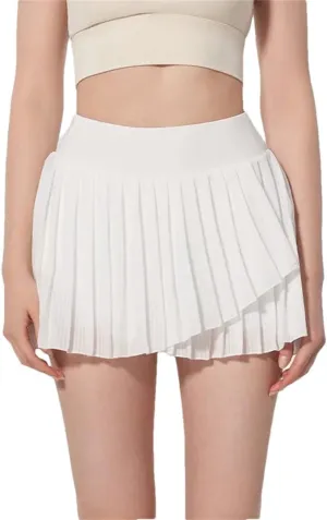 Women Outdoor Tennis Skirt Golf Sports Gym Workout Shorts High Waist Fitness Running Dancing Skort