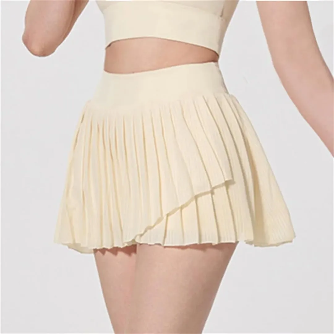 Women Outdoor Tennis Skirt Golf Sports Gym Workout Shorts High Waist Fitness Running Dancing Skort