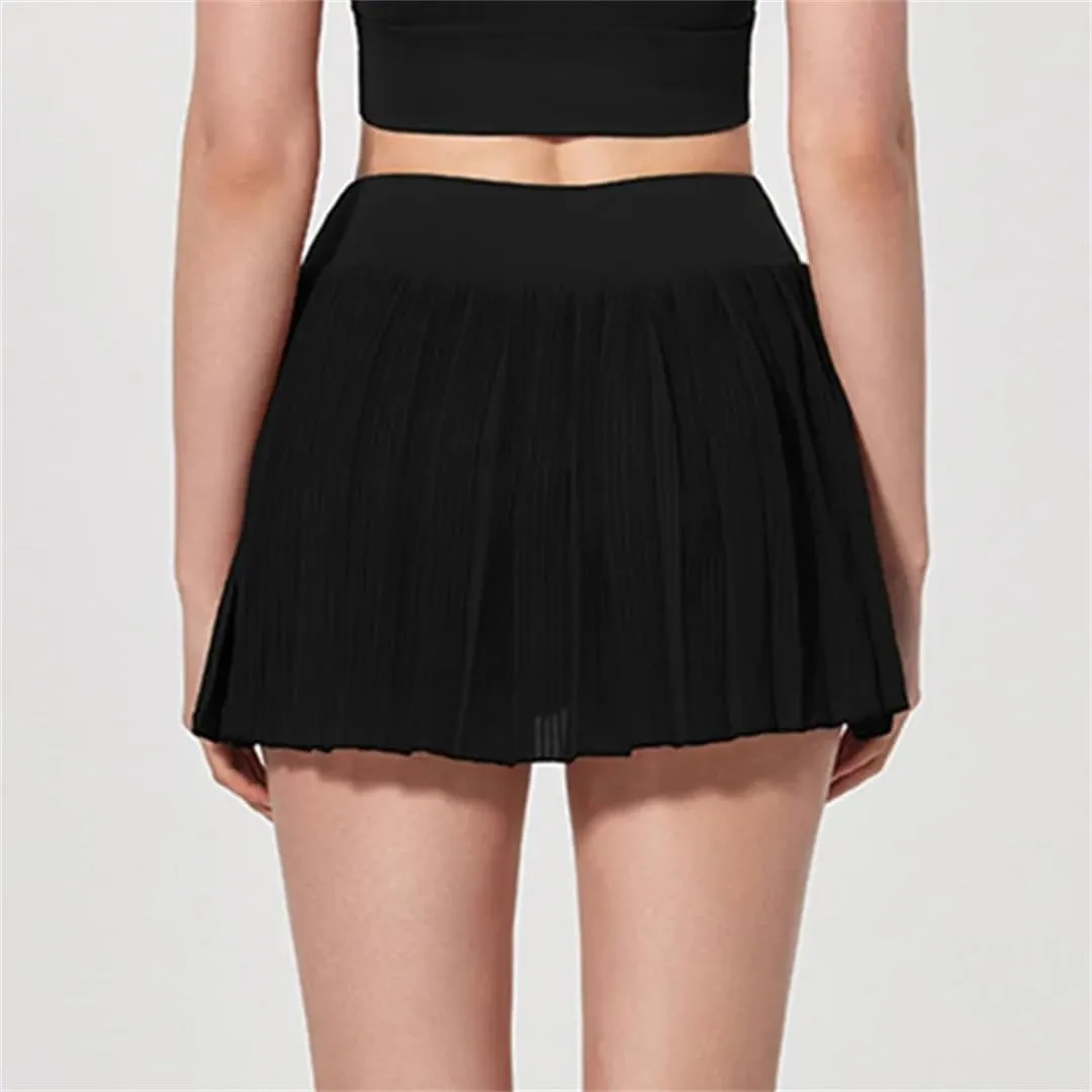 Women Outdoor Tennis Skirt Golf Sports Gym Workout Shorts High Waist Fitness Running Dancing Skort