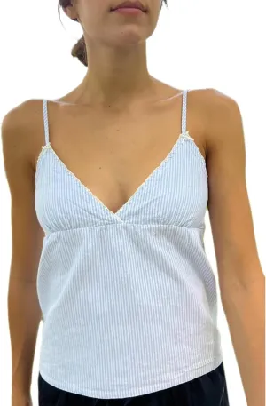 Women Plaid Spaghetti Strap Tops Y2k Lace Trim V Neck Backless Camisole Summer Slim Fit Sleeveless Tank Top