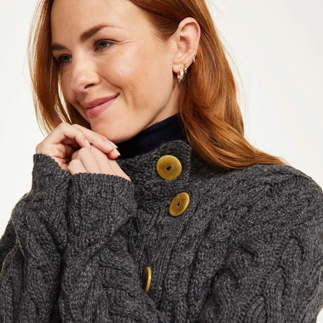 Women's 3 Button Merino Wool Cardigan