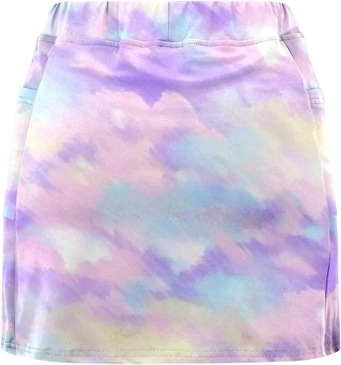Womens Athletic Skorts Elastic High Waisted Tennis Skirts with Shorts Cute Preppy Mini Skirt with Pockets Casual Yoga Skort