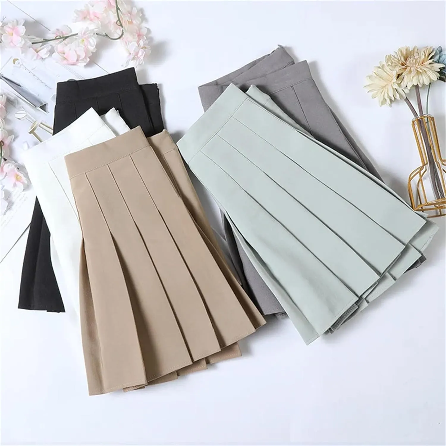 Women's Mini Short Skirt A Line Pleated Short Athletic Skorts Skirt Workout Running Skort
