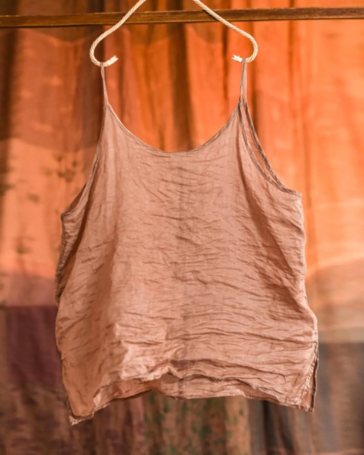 Womens Ramie Camisole Tank Tops Causal Solid Color Sleeveless Tops Summer Loose Fit Spaghetti Strap Cami Shirts