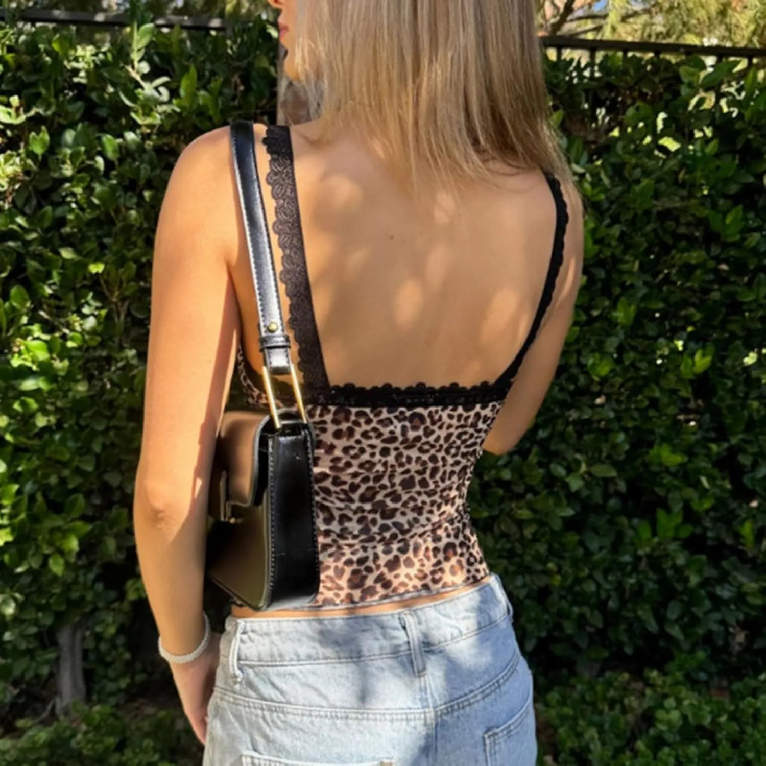 Womens Sexy Lace Trim Camisole Tank Tops Y2k Slim Fit Corset Going Out Streetwear Crop Spaghetti Strap Cami Tops