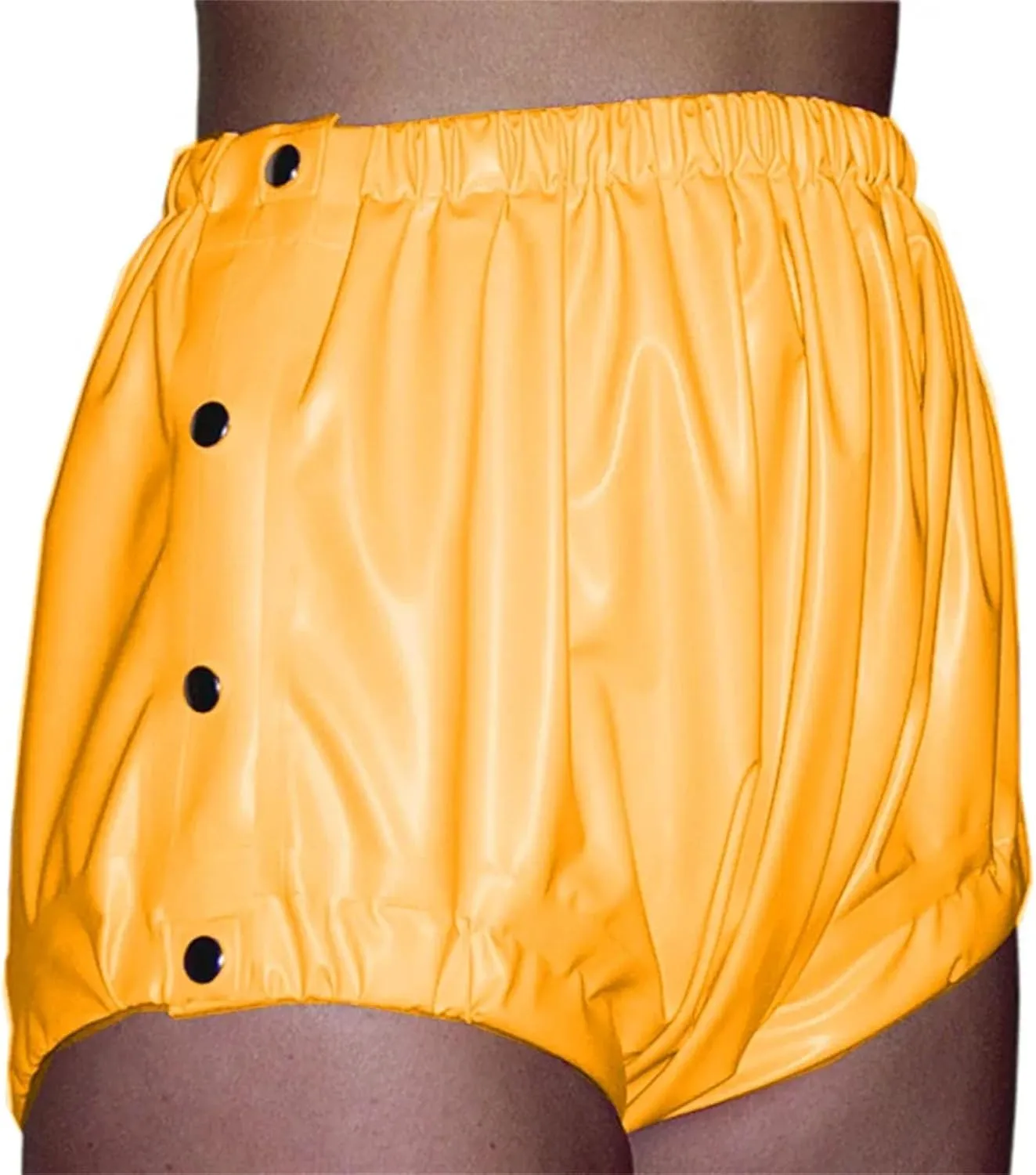 Womens Side-Slit Faux Leather Hot Pants Bodycon Silhouette with Mesh Inserts Night Out Essential