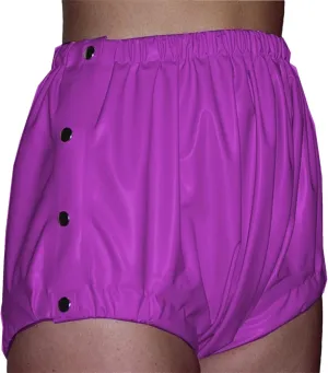 Womens Side-Slit Faux Leather Hot Pants Bodycon Silhouette with Mesh Inserts Night Out Essential