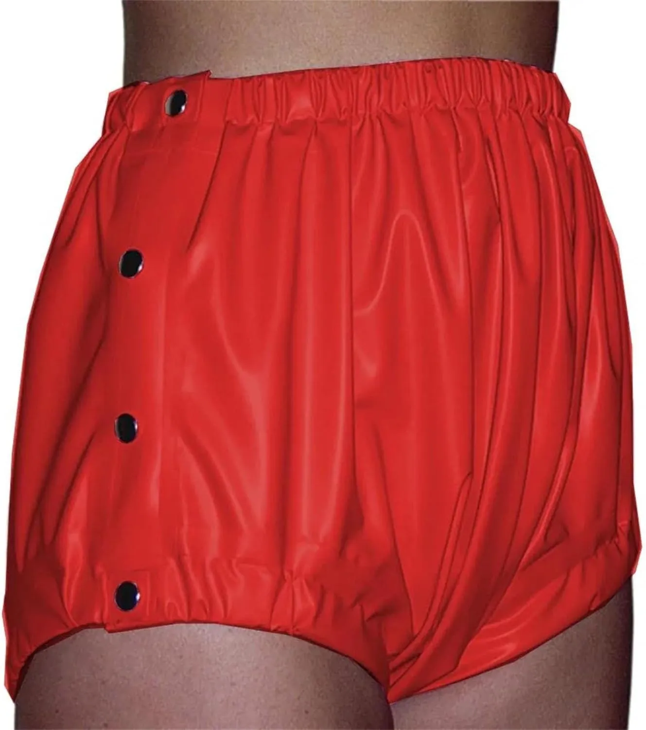 Womens Side-Slit Faux Leather Hot Pants Bodycon Silhouette with Mesh Inserts Night Out Essential
