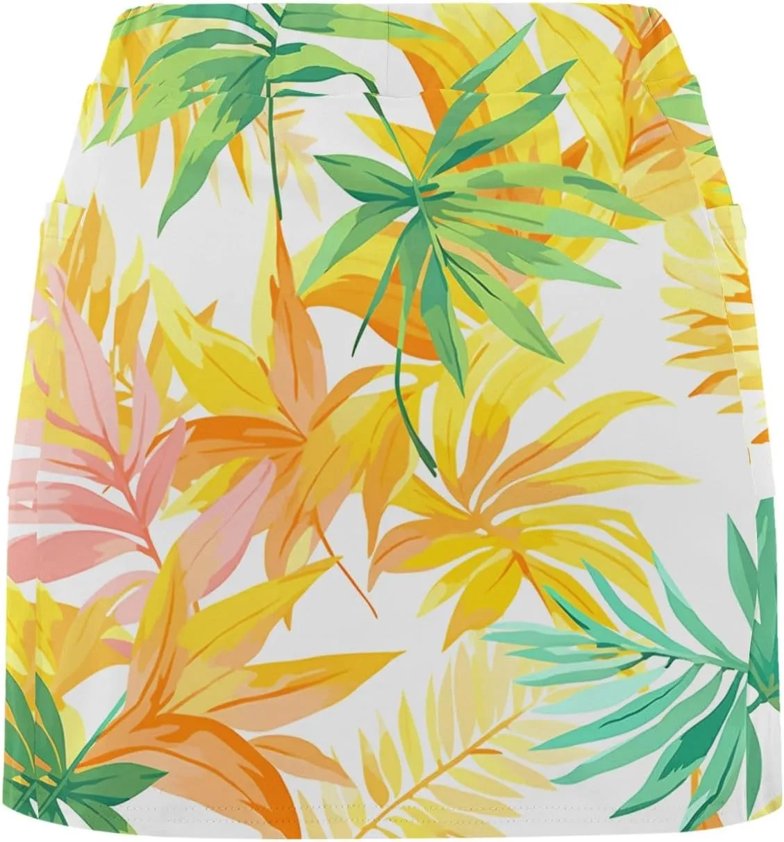 Womens Skorts with Pockets Tummy Control Floral Print Skorts High Waist Athletic Sports Pants Skirt Casual Shorts
