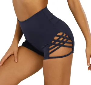 Women's Workout Athletic High Waisted Butt Lifting Bandage Sports Gym Yoga Booty Shorts