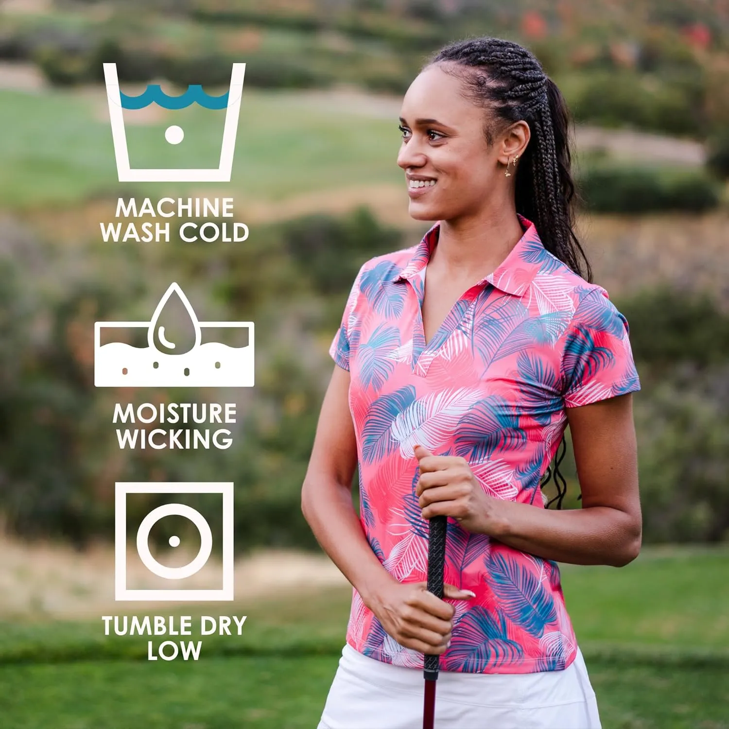 YATTA GOLF Premium Golf Polo Shirts for Women - Lightweight, Quick Dry, Wrinkle Resistant & Moisture Wicking Polo