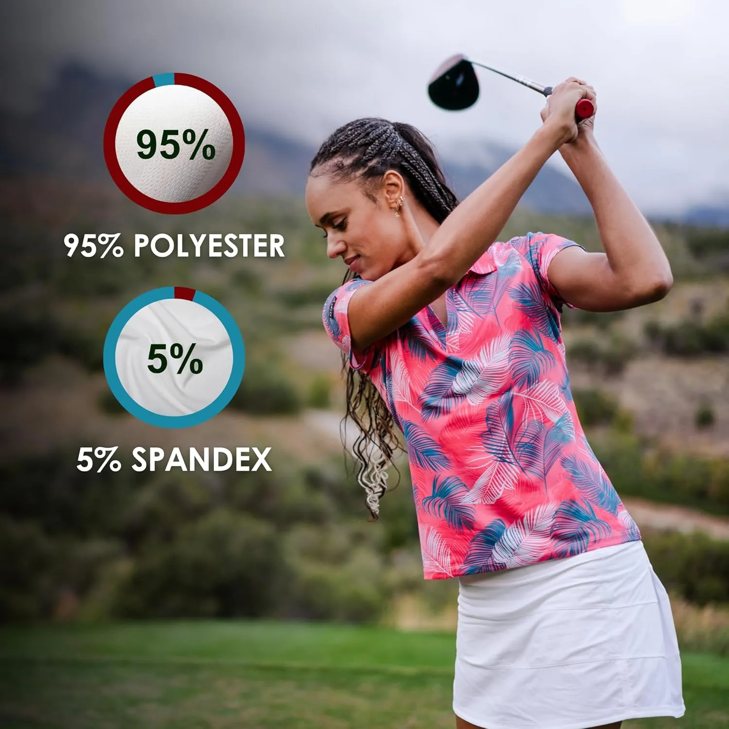 YATTA GOLF Premium Golf Polo Shirts for Women - Lightweight, Quick Dry, Wrinkle Resistant & Moisture Wicking Polo